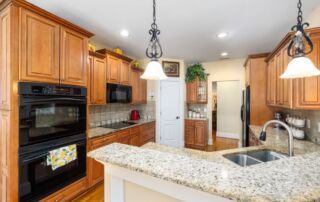 Natural granite stone countertop in a Boise home kitchen